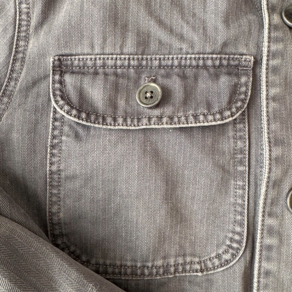 Alex Mill Lined Work Jacket in Cotton Herringbone Storm Blue / Men's M - Picture 3 of 3